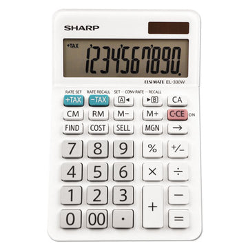 Sharp® El-330wb Desktop Calculator, 10-digit Lcd freeshipping - TVN Wholesale
